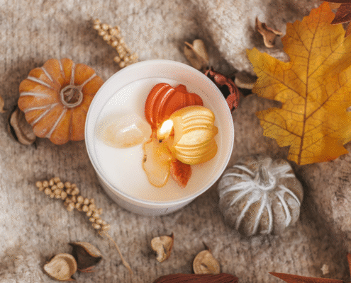 podzimní vonná přírodní svíčka pumpkni spice