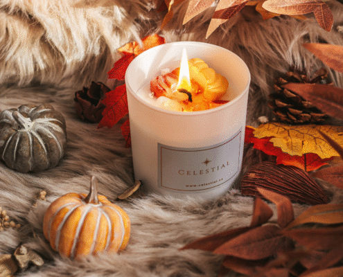 podzimní vonná přírodní svíčka pumpkni spice